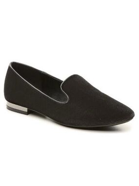 Amelia Grace Black Velvet Slip-On Loafer